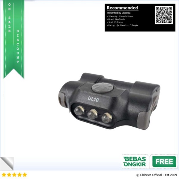 Dijual NexTorch UL10 Senter Klip LED Multifunction 70 Lumens - Hitam NexTorch Diskon