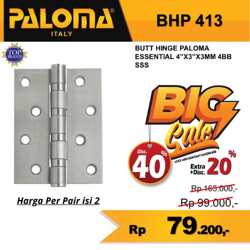 Engsel Engsel Pintu Paloma Bhp 413 Stainless Steel