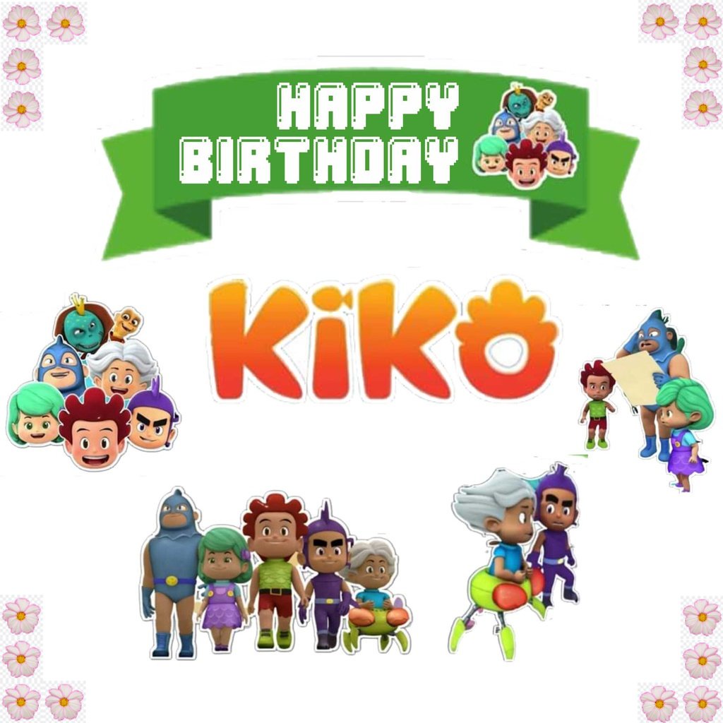 

HIASAN KUE KIKO TOPPER CAKE ULANG TAHUN AENBAG TOPER KERTAS