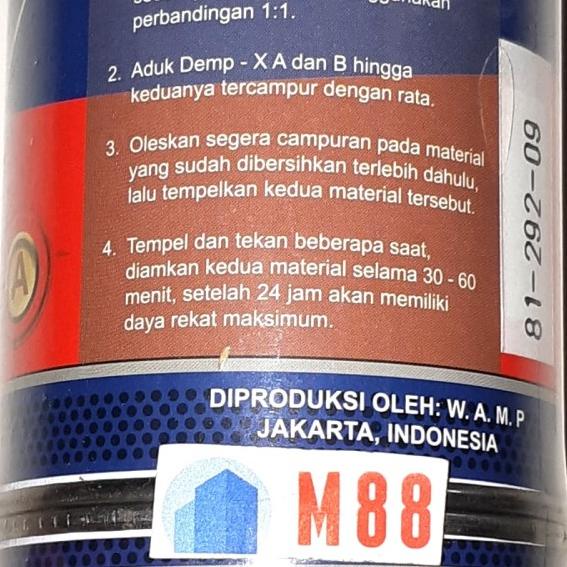 

Lem Epoxy DempX A + B = 500 gram Perekat Extreme DEMP-X DEMP X - Putih