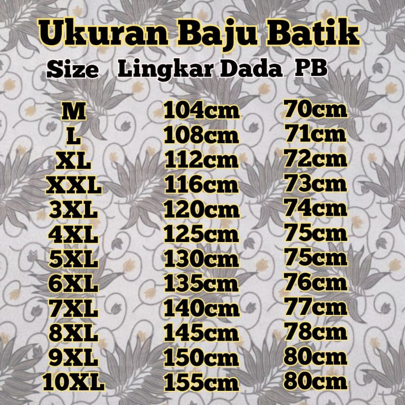 BAJU HEM FURING batik pria lengan pendek.UKURAN JUMBO .m_ L XL XXL XXXL 4XL 5xl