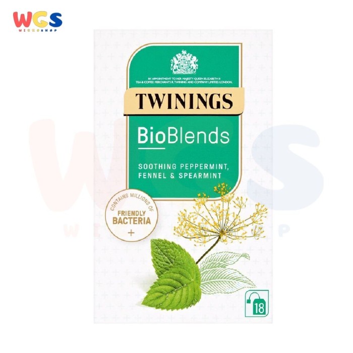 

TWININGS TEA BIOBLENDS SOOTHING PEPPERMINT FENNEL & SPEARMINT 18S X 2G