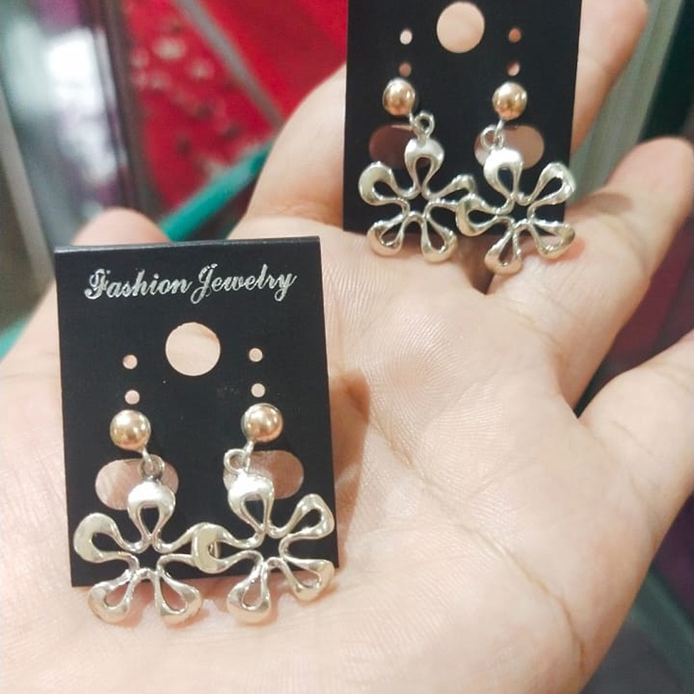 Anting Earrings Sumpel Stud Tusuk Perak Silver Bali Asli 925 Motif Bunga Kembang Mix Gold Emas 18k W