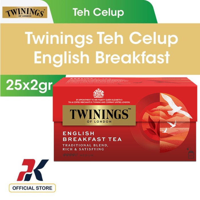 

TWININGS TEH CELUP ENGLISH BREAKFAST 25X2GR