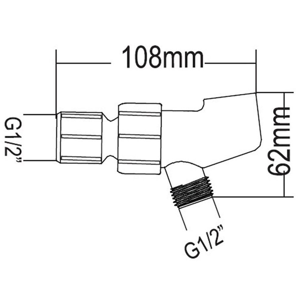 Populer Holder Kepala Shower Sekrup On Bracket Shower Arm Adapter Adjustable Arm Mounted