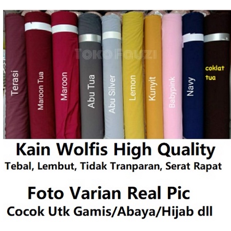 Harga Special Live Kain Wolfis Meteran