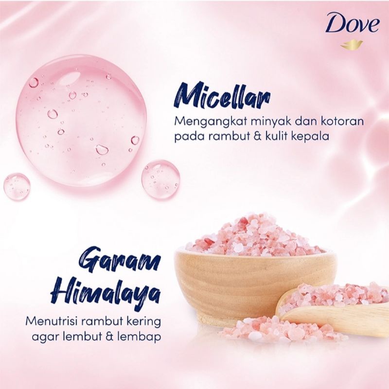 DOVE Micellar Shampoo Deep Cleanse Nourishment Perawatan Rambut Kering 430ml