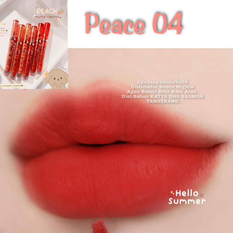 LIPSTIK WATERPROOF - LIPGLOS - LIPSTIK TAHAN LAMA DAN RINGAN - LML 1044-Peace 04