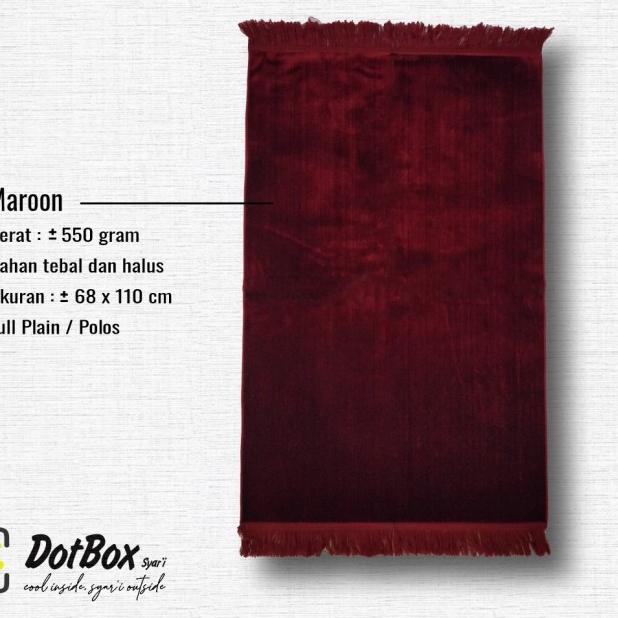 Sajadah Besar / Sajadah Polos Tebal / Sajadah Jumbo / Sajadah Turki - Cokelat