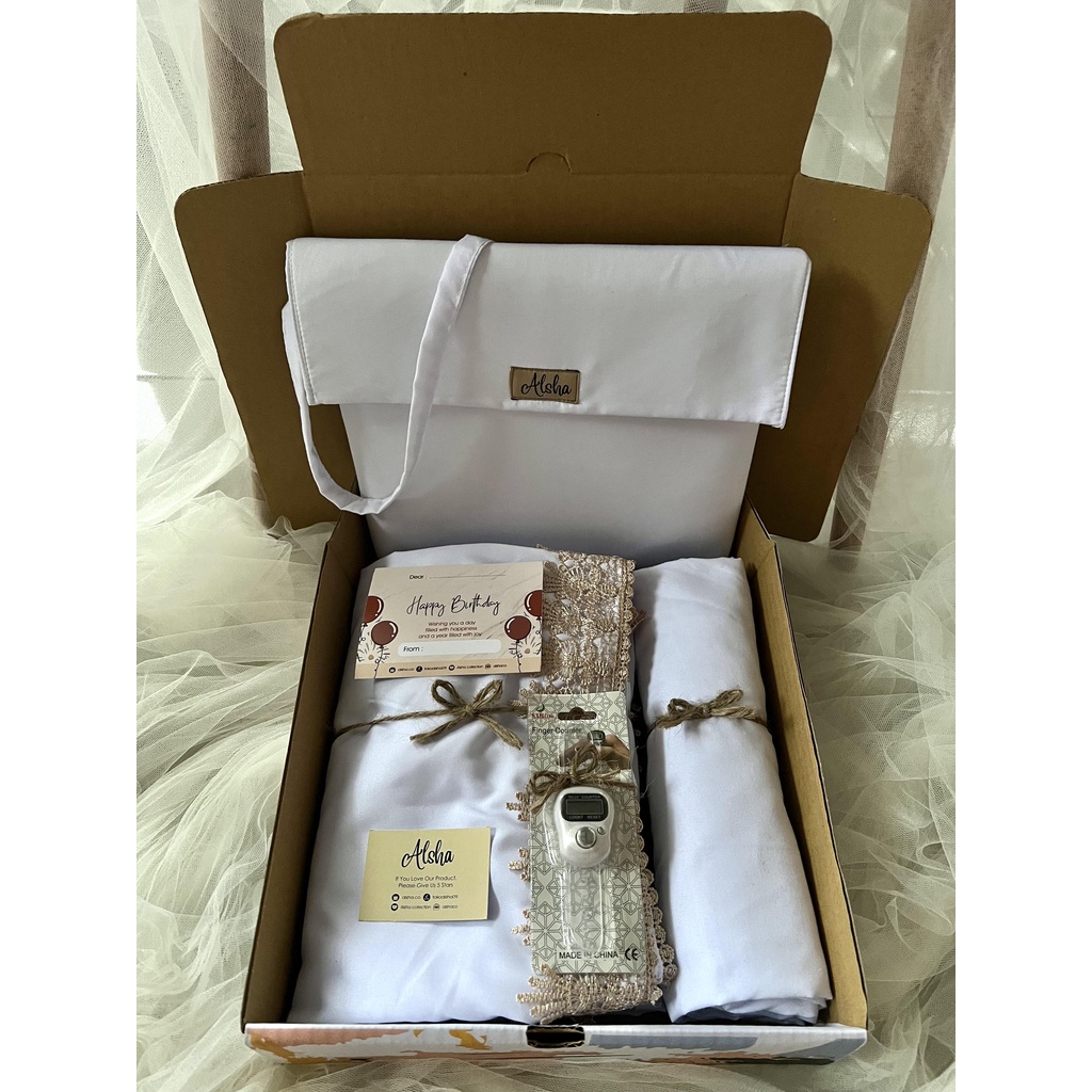 Hampers Mukena Dewasa Kado Mukenah Sultan 2 in 1 Gift Box