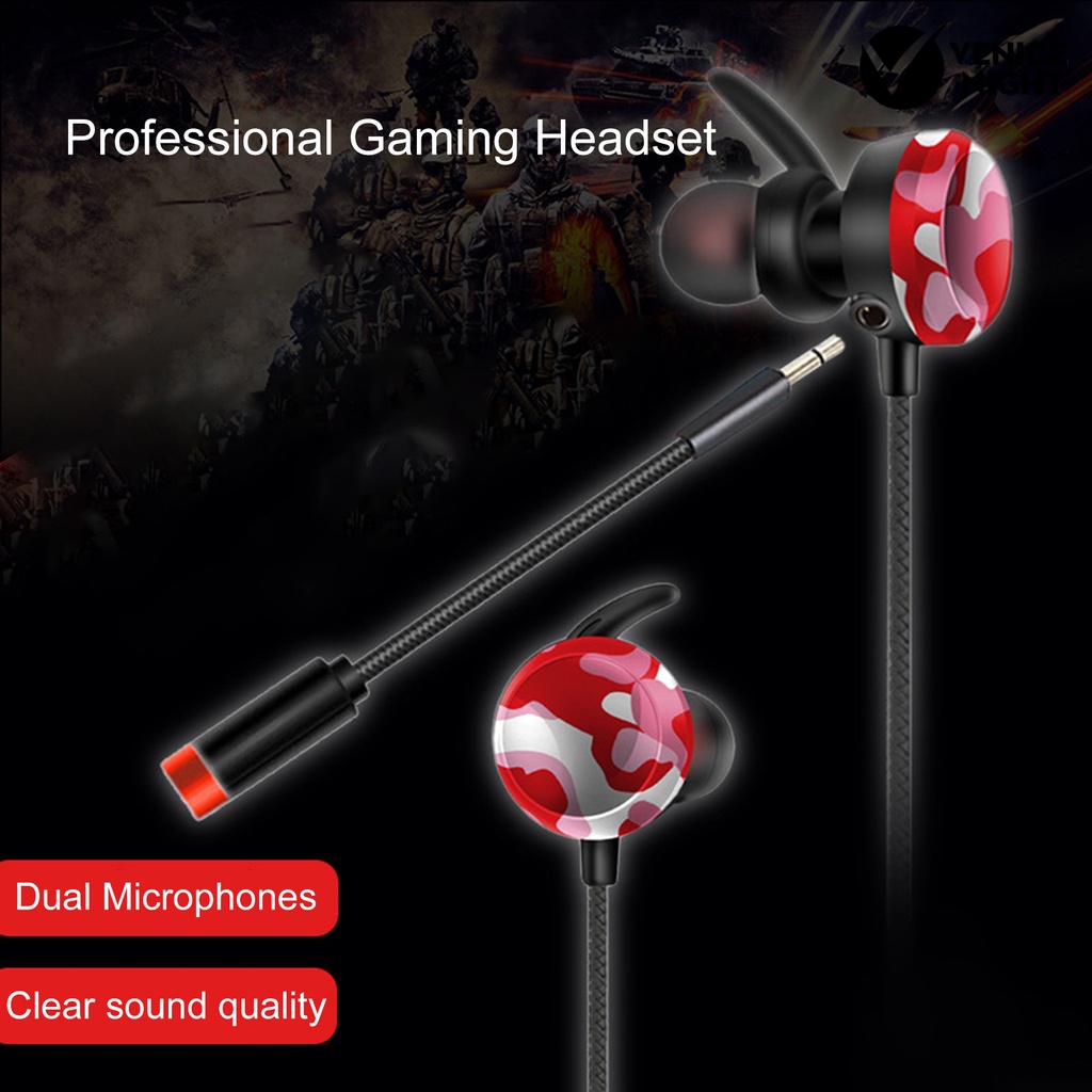 (VNEP) (Berkabel) GM-D8 Earphone Noise Reduction Earphone Dinamis yang Dapat Ditarik untuk Ponsel