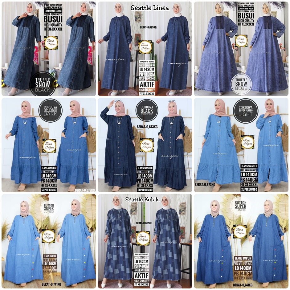 DRESS JEANS JUMBO / 19.6 / WALES SAPPHORO MOON MARSEIL CORDOVA BUTTON ETERNAL TRUFFLE SEATTLE / DRESS ALLSIZE / MAXY SUPER JUMBO / AMANAJWA