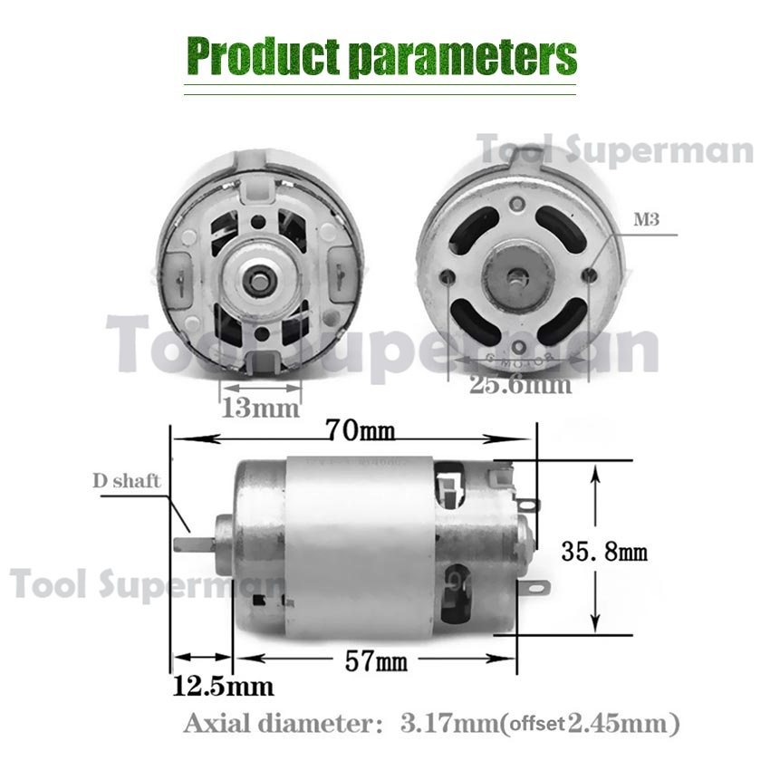 Tool superman 24V/12V Dinamo Motor Alat Mesin Potong Rumput  listrik Rumput Baterai Batery Cordless aksesoris mesin pemotong rumput segitiga bor