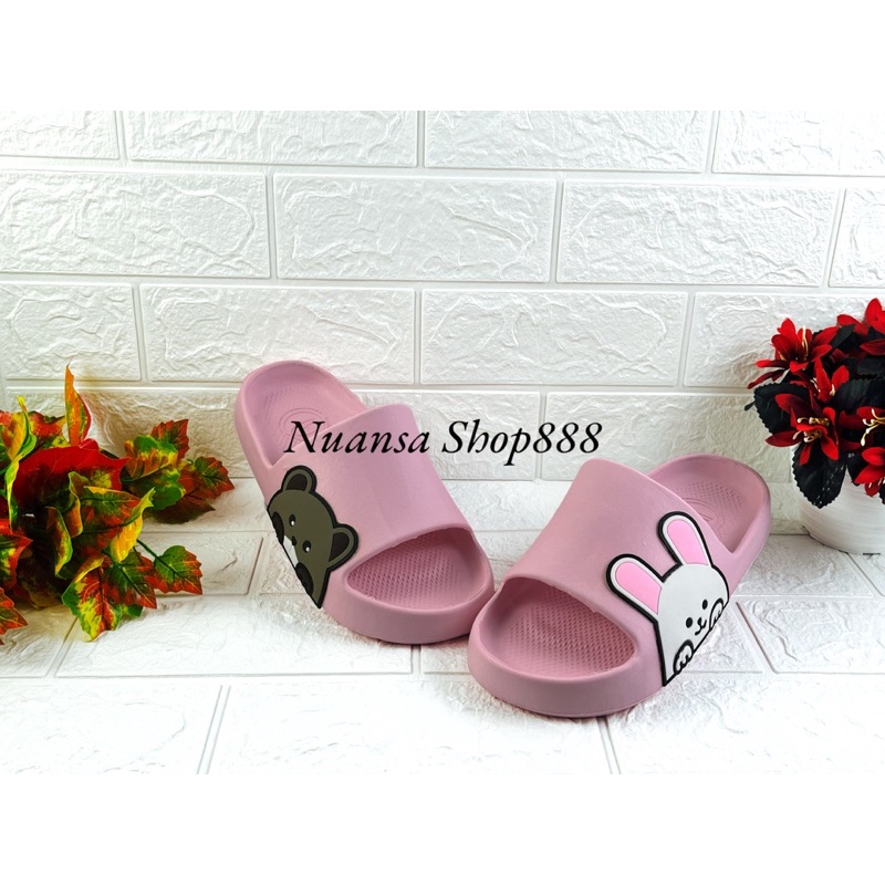 DX-386C Sandal Selop Anak Perempuan / Sandal Slide Motif Kelinci Beruang Merek Dulux Ukuran 30-35