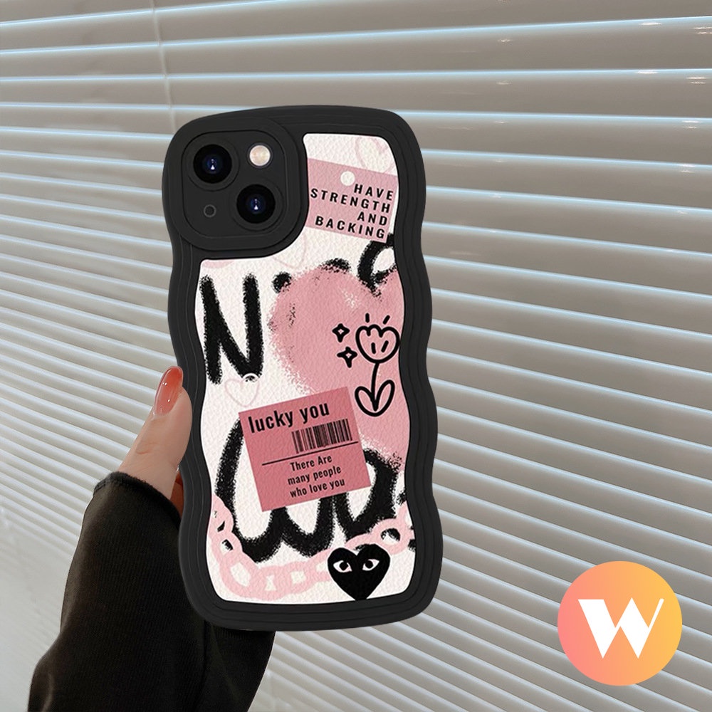 Case Realme C25Y C35 C30 C33 C12 C20A C15 C20 C21Y C25 C25s C11 C3 Realme 10 8 7 9 5 9i 6i 5i 8i 5s C1 C2 Fashion Comme des Garcons Graffiti Love Hati Wavy Edge Flower Soft Cover