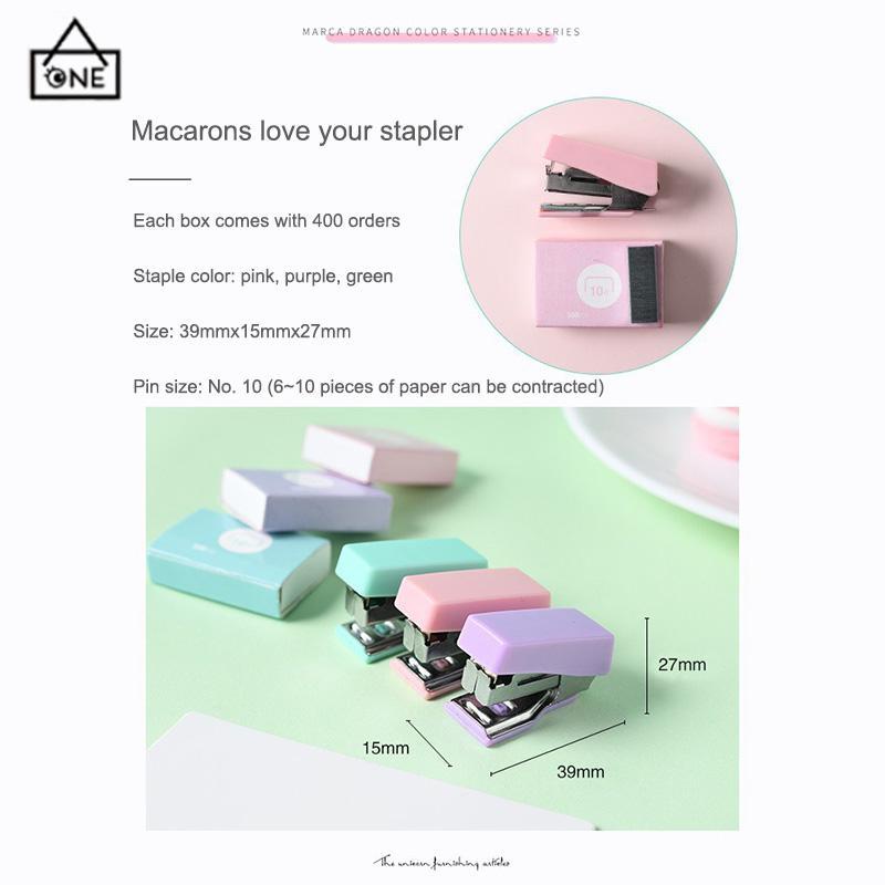 COD❤️stapler staple cute set Stapler Mini Set Staples Perlengkapan Kantor  Mengikat Logam Kreatif-A.one