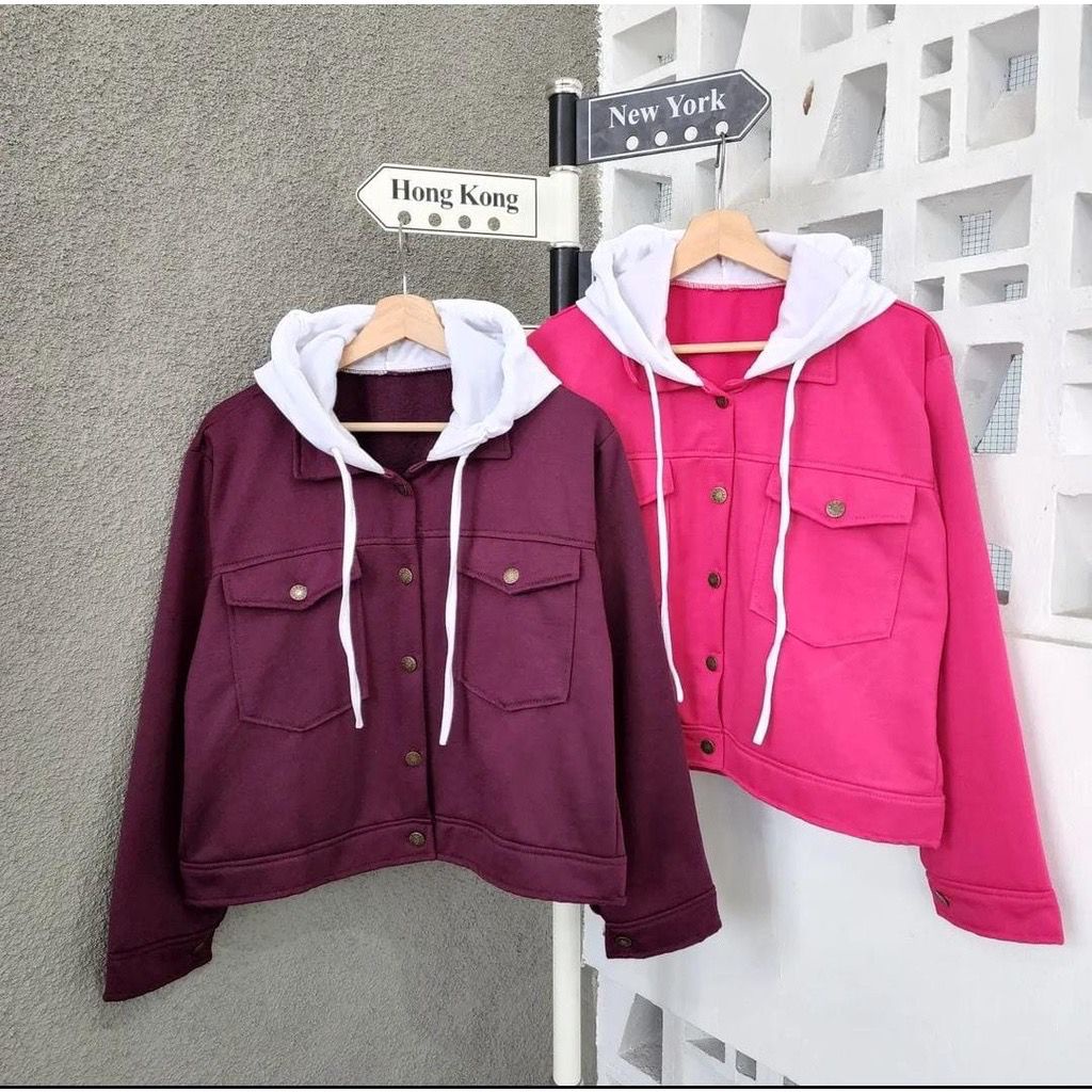JAKET LIVIE HODIE SWEATER WANITA OVERSIZE CREWNECK BAHAN FLEECE
