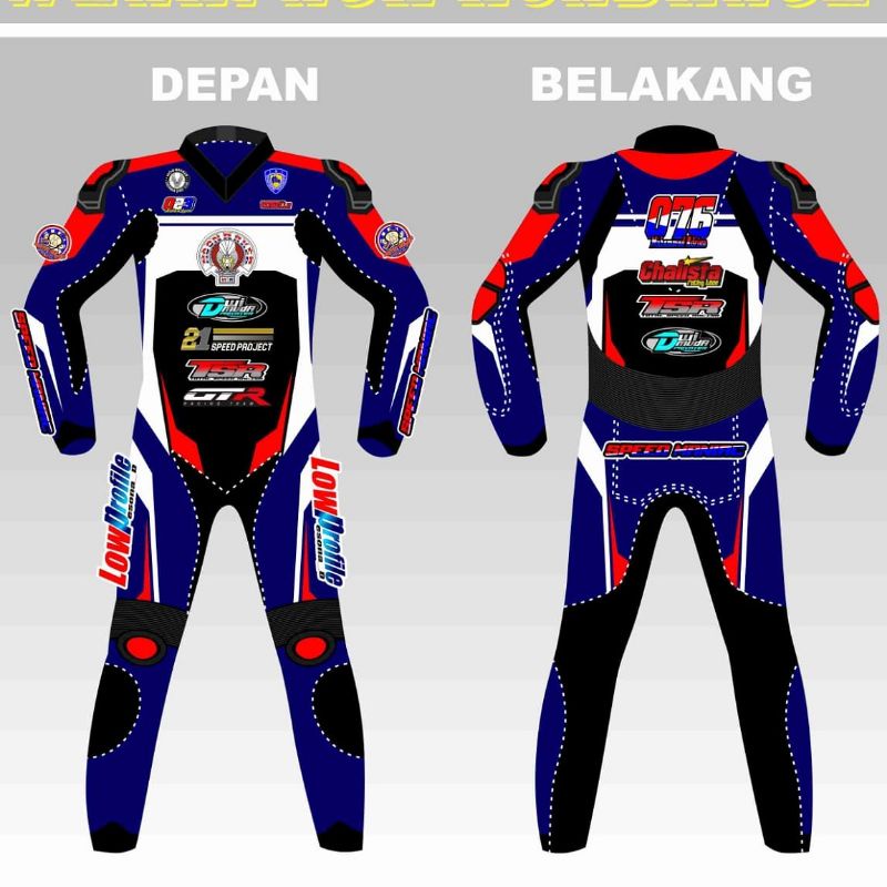 WEARPACK ROAD RACE DESAIN BEBAS CUSTOM WARNA MODEL SPONSOR DLL SESUAI SENDIRI//(PEMBAYARAN TIDAK COD