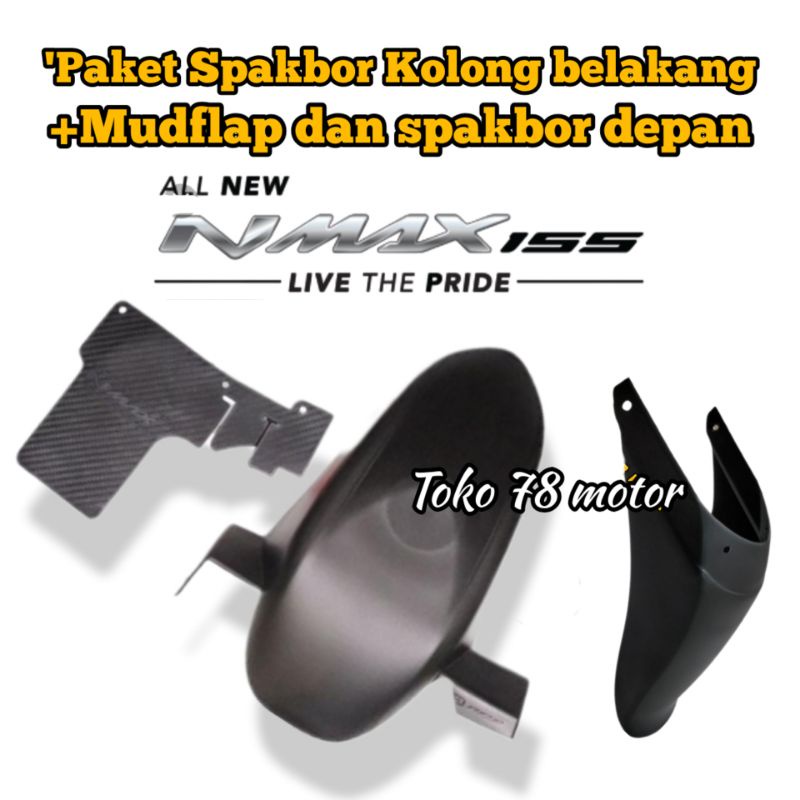 Paket Spakbor Depan dan spakbor belakang plus mudflap All new nmax 2022 2021 2020