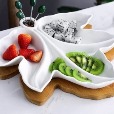 

Promo Fruit Platter Set / Fruit Plate Ceramic / Piring Buah Keramik Natal Diskon