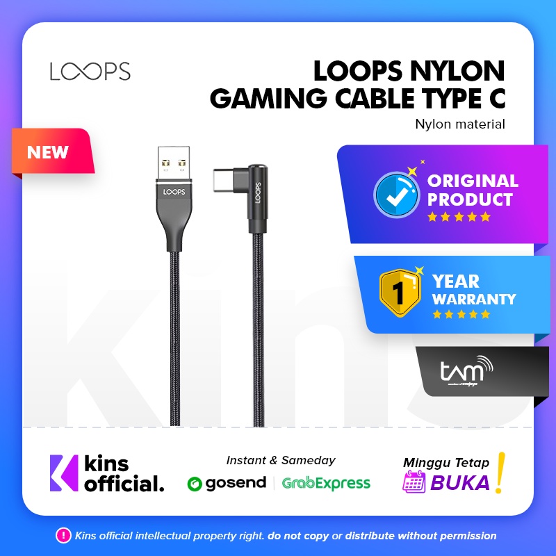 Loops Nylon Gaming Cable Type C