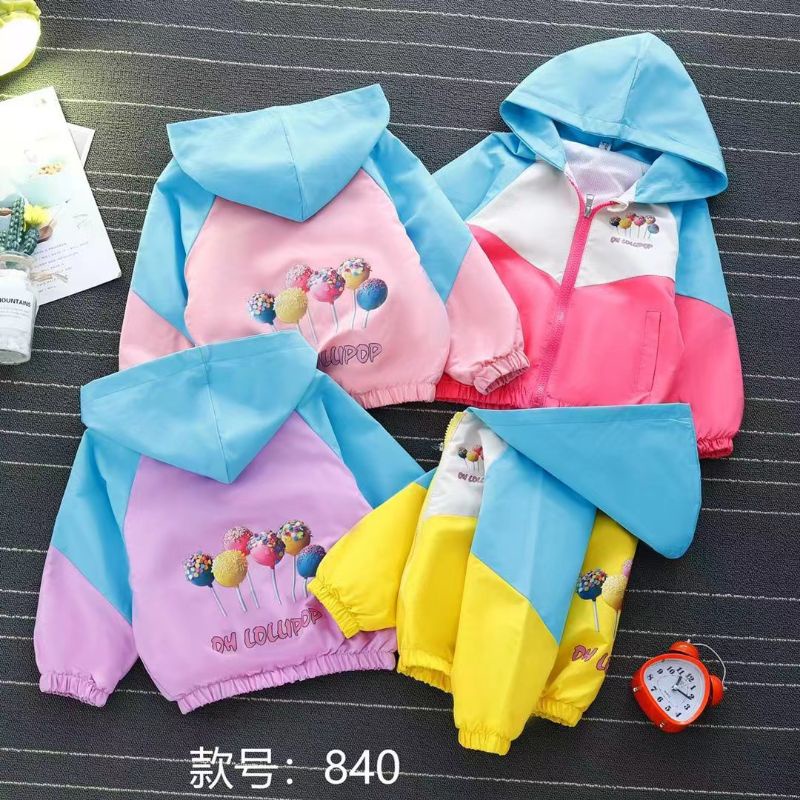 JAKET PARASUT / ANAK CEWEK MOTIF LOLYPOP ( IMPORT)