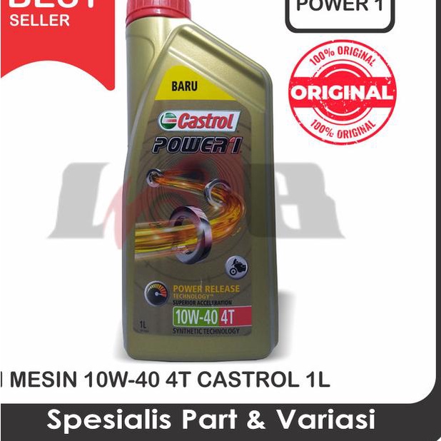 (FreeOngkir) Oli 4T Castrol Power 1 10w40 motor sport 1liter Terlaris Terpopuler Termurah