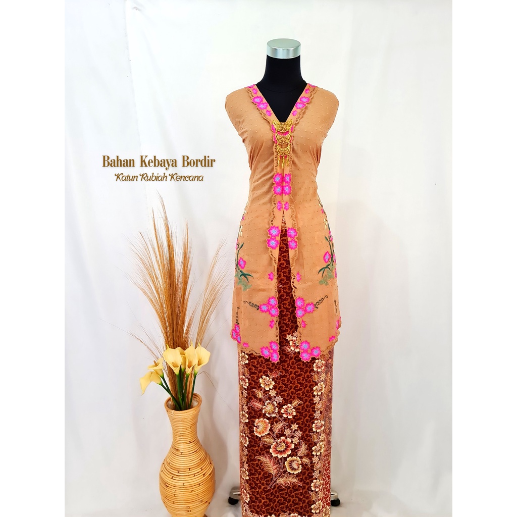 Pusat Bordir Tasikmalaya - Bahan Kebaya Panjang Bordir Handmade Rubiah Kencana