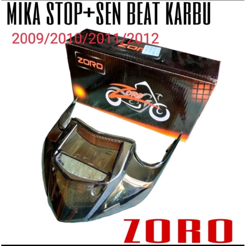 MIKA STOP LAMPU BELAKANG BEAT CARBU 2009/2010/2011/2012 PNP KACA BENING/RIBEN SMOKE ZORO