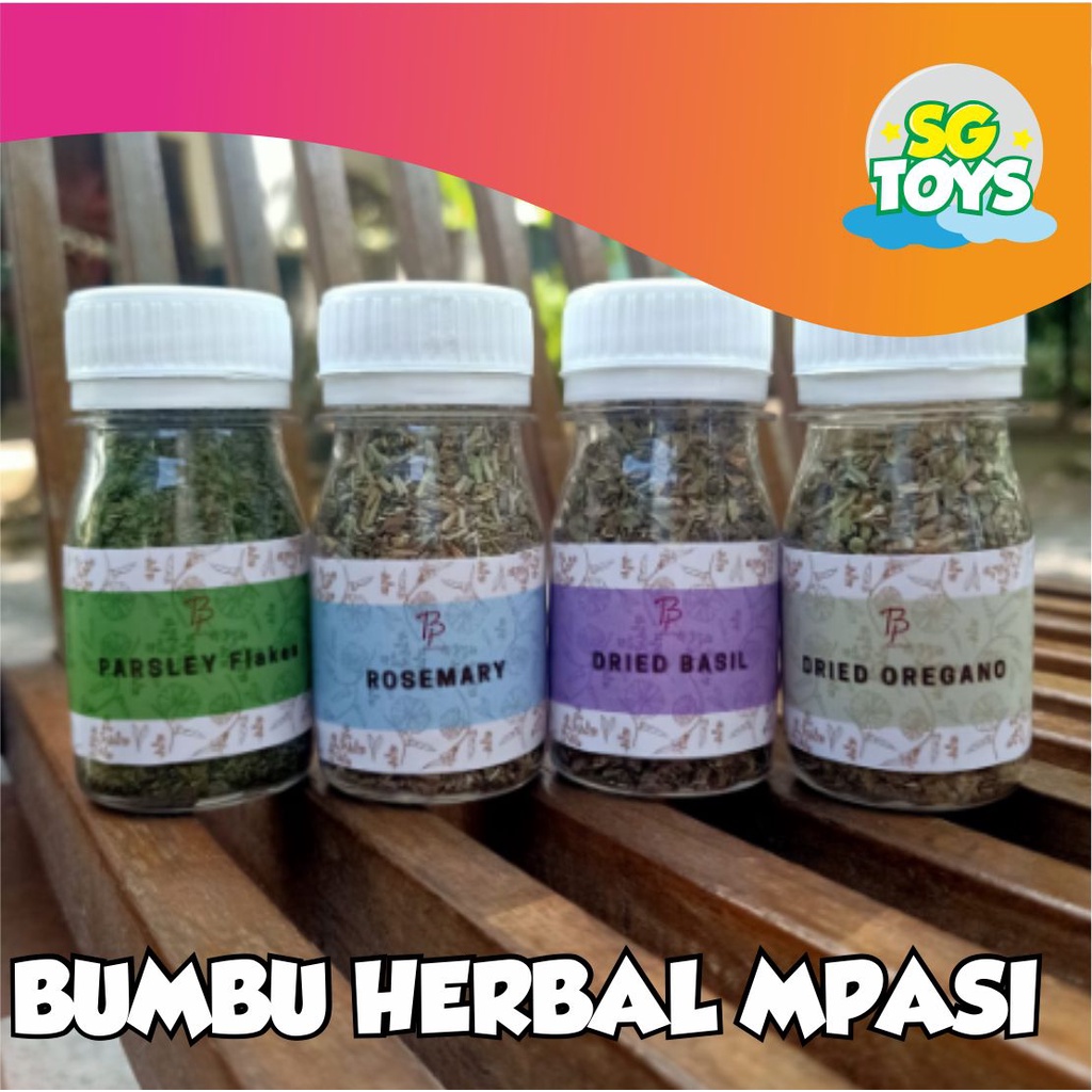 

BUMBU HERBAL BAYI OREGANO / BASIL / PARSLEY / ROSEMARY BUMBU HERBA PREMIUM MPASI BAYI 10gr | BUMBU MPASI ORGANIK
