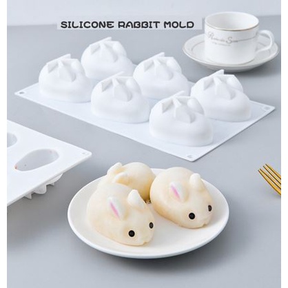 Loyang Puding Silikon Cetakan Puding Kue Rabbit Kelinci