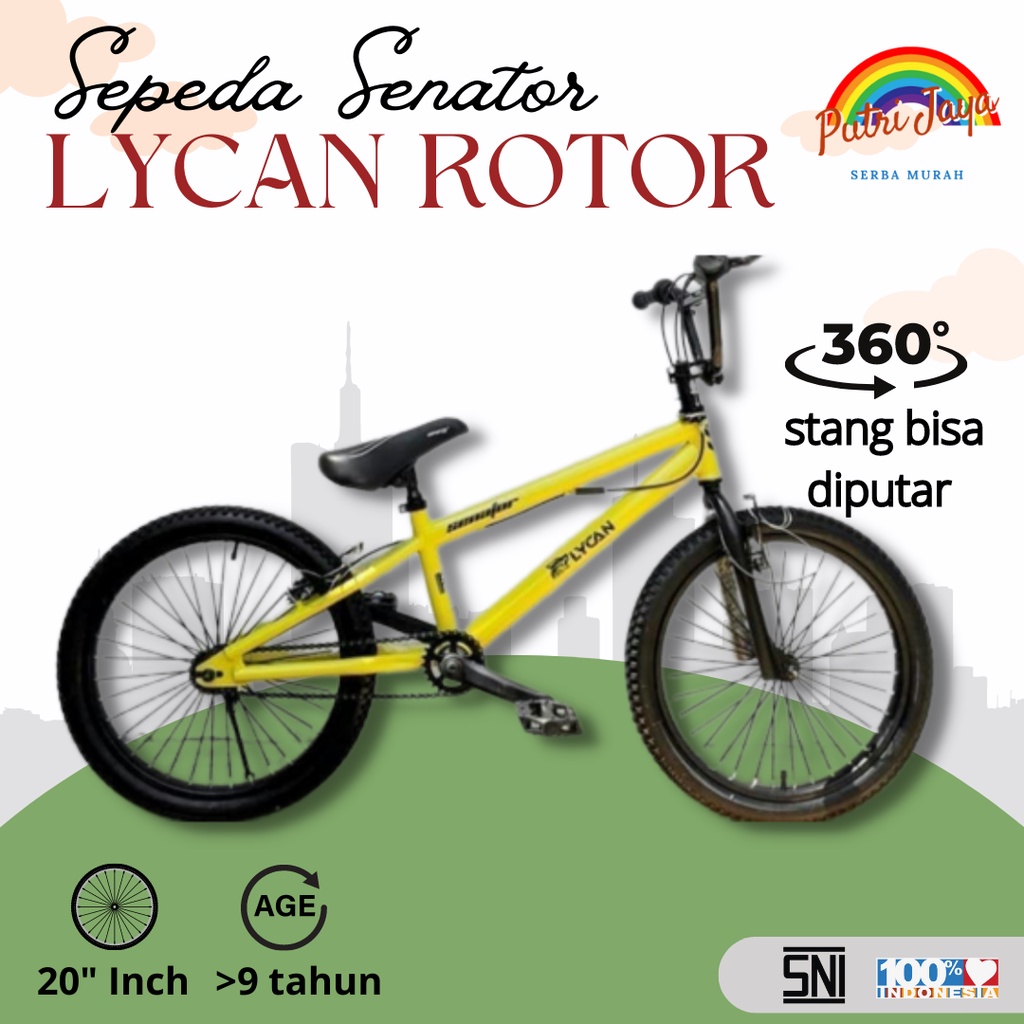 Sepeda Anak Cowo BMX Senator Lycan Rotor