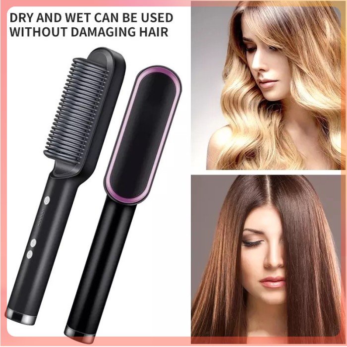 Catok Sisir 2in1 Pelurus Rambut Straightener Curler 2 in 1 Catokan