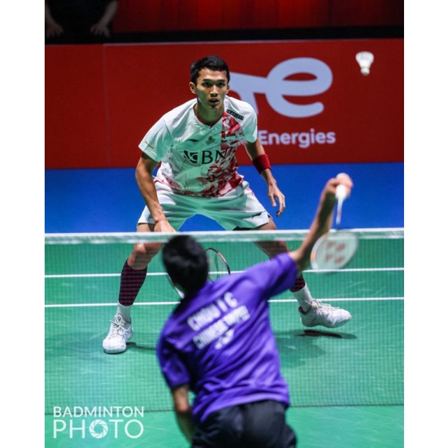 Jersey Badminton Jonathan Christie / Kaos Bulutangkis Indonesia Master / Baju Bulutangkis Indonesia Open / Atasan Olahraga L261 / Pakaian Olahraga Bulutangkis