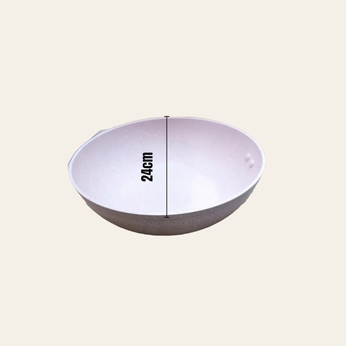 Bolde 24Cm Beige Fry Wok Granite Coating Super Pan Wajan Panci Kuali