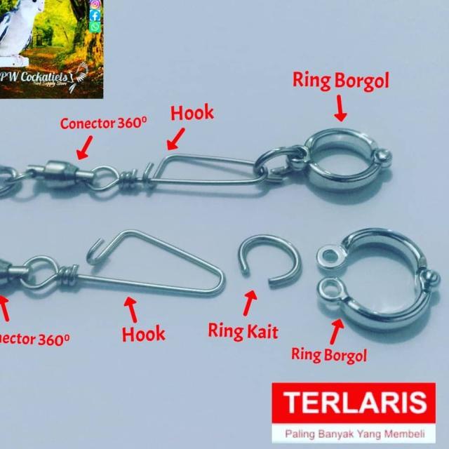 Rantai Burung Lovebird Ring Borgol Kaki Burung LoveBird LB Love Bird