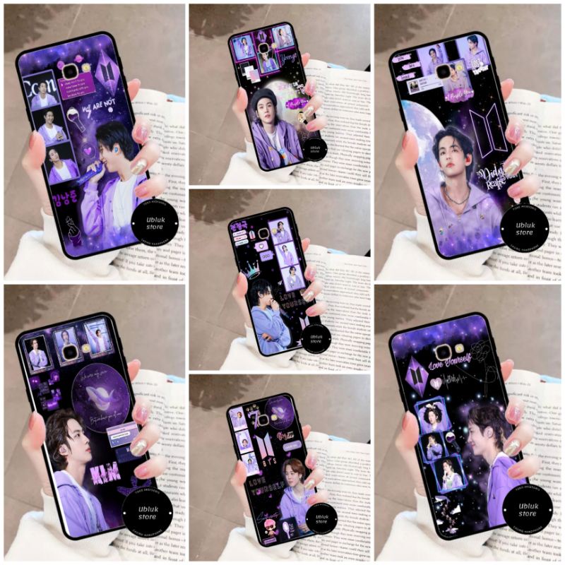 ubluk store Case custom Samsung J2 core,J3 core ,J4 2018, J7 prime motif BTs pupple keren cod