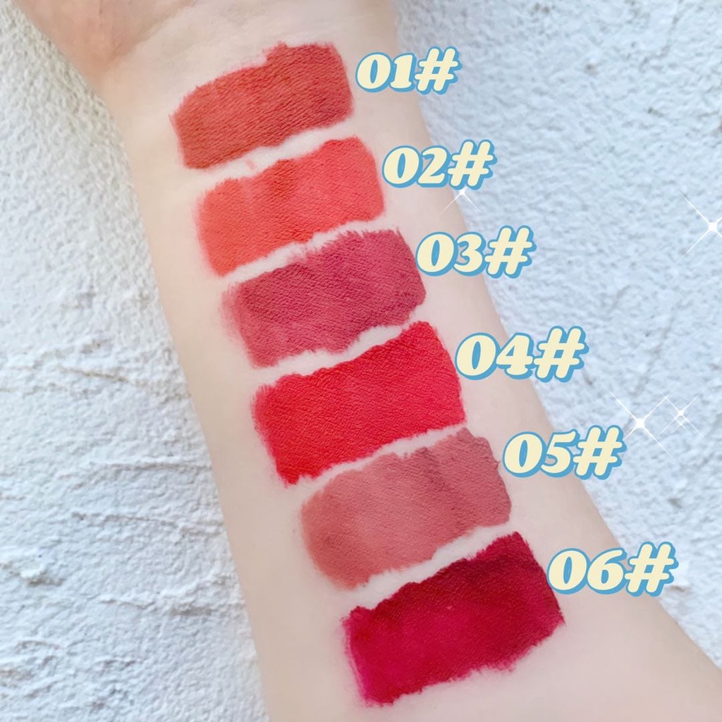 [PER 6 PCS] Mugeleen Velvet Cake Lip Gloss Matte