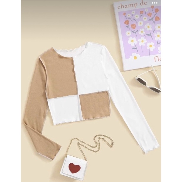 BLOUSE KOREA - BLOUSE CROP -TYPA BLOUSE