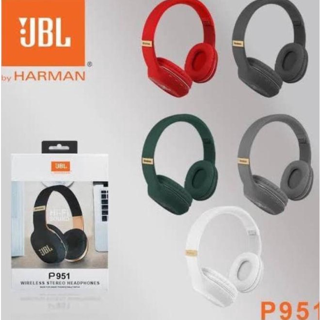 Discount Headphone Bluetooth JBL P951 Pure Bass Headset Bluetooth JBL /HEADSET BLUETOOTH/HEADSET GAMING/HEADSET IPHONE/HEADSET BASS/HEADSET OPPO/HEADSET MACARON