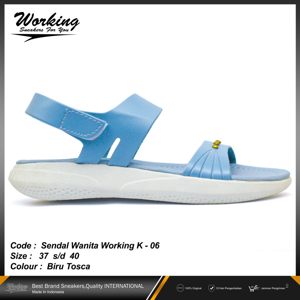 Sandal Wanita Wedges Code Working K-06 Size 37-40