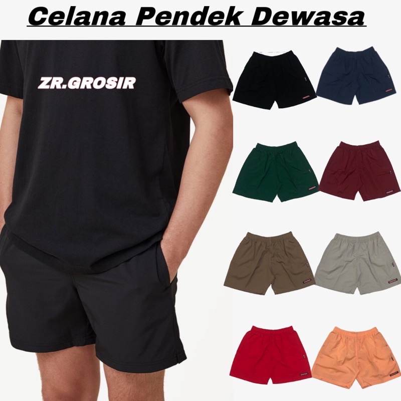 Celana Pendek Pria Dewasa Kolor Boxer Cowok Santai Polos Bordir