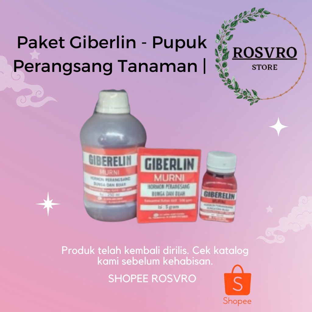 Paket Giberlin - Pupuk Perangsang Tanaman | Perangsang Buah | Perangsang Bunga