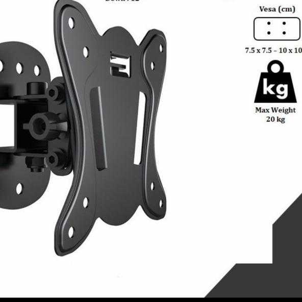 Braket Tv monitor 14" - 29" inc swivel universal