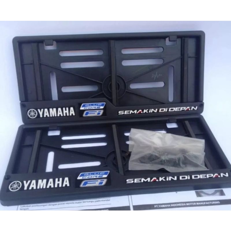 Dudukan Plat Motor Yamaha Maxi Bluecore Satu Set Depan Belakang