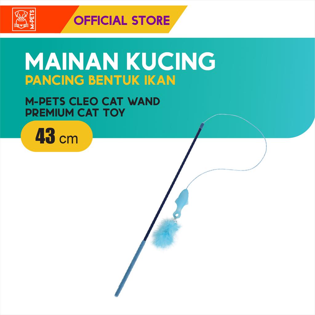 M-Pets Cleo Cat Wand Premium Cat Toy / Pancing Ikan