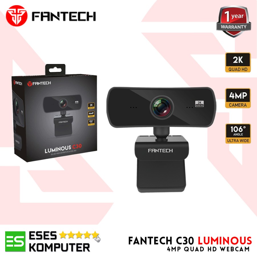 Webcam Fantech C30 C 30 Luminous - Gaming - 2K QHD 1440P - Garansi Ori