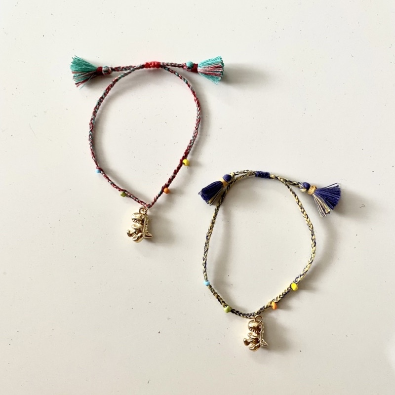 DINO BRACELET (gelang tangan/ gelang tali/ gelang kepang)