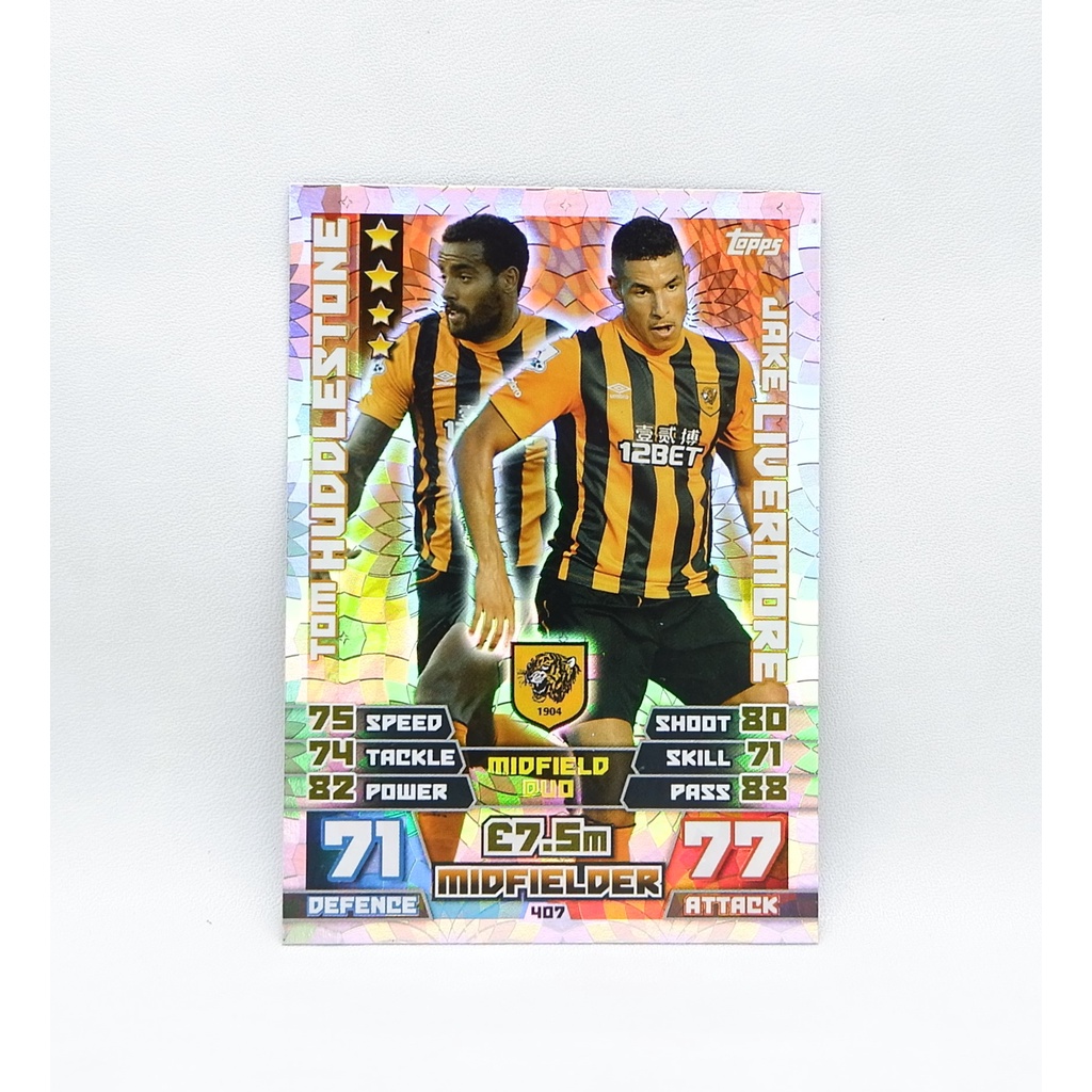 Kartu Bola 2014/2015 Hull City TOM HUDDLESTON/JAKE LIVERMORE