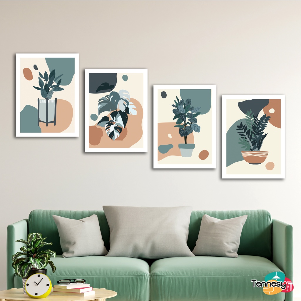 TENNESY HIASAN DINDING WALL DECOR ABSTRAK FLOWER 15x20CM PAJANGAN KAYU POSTER DEKORASI DINDING KAMAR TIDUR RUMAH BUNGA